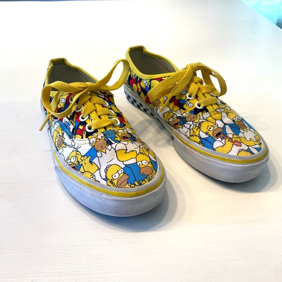 Rare Kid's Youth Matt‎ Groening The Simpsons Vans Sneakers US Size 1.5 Y 1.5Y